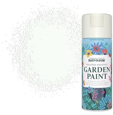 Rust-Oleum White Mould Resistant Garden Paint Spray Aerosol in Matt Finish - Chalk White 400ml