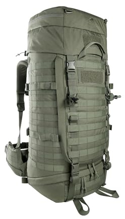 Tasmanian Tiger TT Base Pack 60 FO Modular erweiterbarer Einsatz-Rucksack 60L bis 75L Volumen mit großer Front-Öffnung; Ergonomischer Trekking-Rucksack mit Molle-System