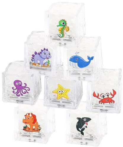 Luces de baño para niños | 8 Piezas activadas por Agua Divertidas e Impermeables Que Brillan en la Oscuridad, luz de Hielo, para cumpleaños, Navidad, Vacaciones, , bañera, Piscina, Ducha