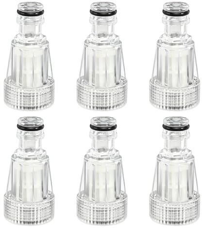 6 Stück Wasserfilter für Hochdruckreiniger, Wasserhahn Filter mit 3/4 Zoll Schnellkupplung, Wasserfilter Gartenschlauch für Hochdruckreiniger Gartenpumpe Gartenbewässerung Wohnmobil