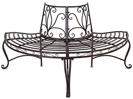 FRANK FLECHTWAREN Metallbank Halbkreis