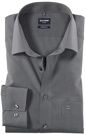 OLYMP Herren Businesshemd Langarm Luxor,Einfarbig,Comfort fit,New Kent