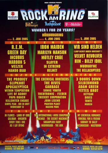 Rock AM Ring & Park - Gesamtplakat, Rock am Ring 2005 » Konzertplakat/Premium Poster | Live Konzert Veranstaltung | DIN A1 «
