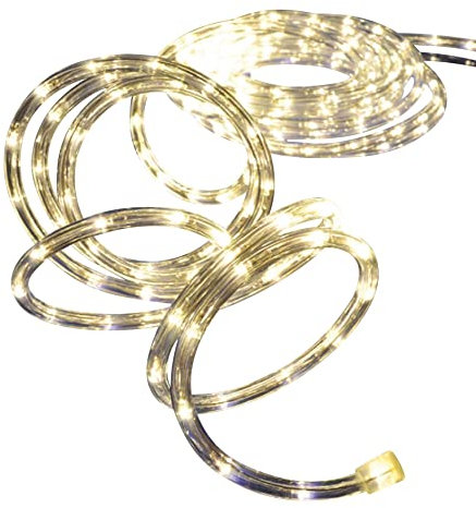 Haushalt International LED Lichterschlauch Lichtschlauch 10m warmweiss mit 240LEDs für aussen und innen 75028