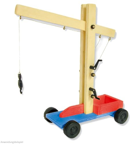 matches21 HOME & HOBBY Kran DIY Holz Bastelset für Kinder ab 10 Jahren als Turmkran Baustellenkran Modell
