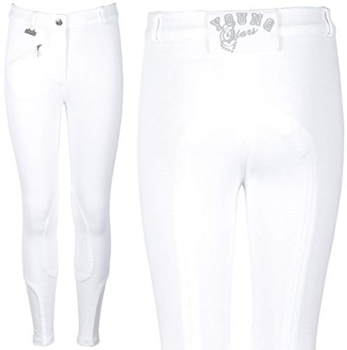 Harry's Horse Youngrider - Pantaloni da Equitazione per Bambini, Colore: Bianco
