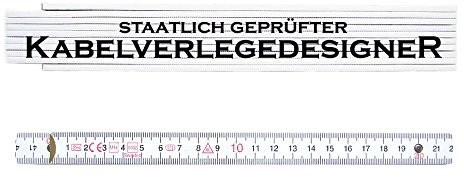 ZOLLSTOCK Metermaß Meter KABELVERLEGEDESIGNER Geschenk Elektriker