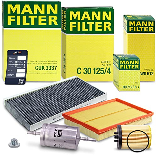 MANN-FILTER Inspektionspaket Filterset 1x Ölfilter, 1x Luftfilter, 1x Innenraumfilter, 1x Kraftstofffilter, 1x Ölablassschraube Kompatibel mit OPEL COMBO, CORSA C (X01), TIGRA TwinTop (X04)