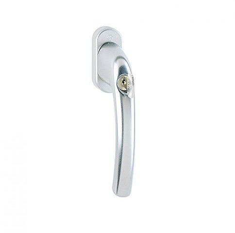 Hoppe Tokyo 0710S/U26 Turn/Tilt Window Handle Lockable Aluminium Natural Pin: 35 mm