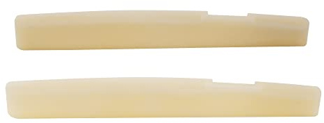 Musiclily Pro 71,12mm Akustikgitarre Ungebleicht Knochen Stegeinlage 2Stück | Kompensierte, für 6-saitige Taylor Style