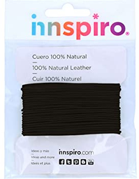 INNSPIRO CORDÓN DE Cuero Redondo Negro 2 MM x 5 Metros