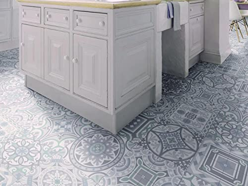 PVC Bodenbelag Vinylboden im Retro-Design, Zuschnitt (2m breit / 4m lang)