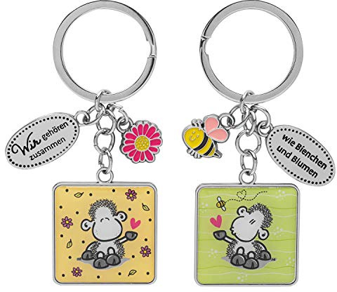Sheepworld Anhänger-Set für zwei mit Motiv | Geschenkset bestehend aus zwei Schlüsselanhängern, mehrfarbig | Geschenk für Paare, für zwei
