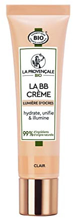 La Provençale Bio - La BB Crème Lumière d'Ocres Certifiée Bio - Crème Teintée Hydratante - Huile d'Olive Bio AOP Provence - Pour Tous Types de Peaux - Teinte : Clair - 30 ml