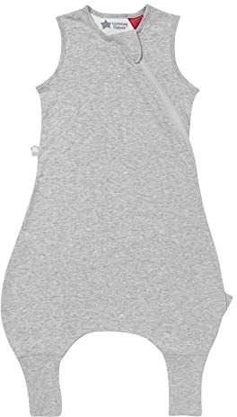 Tommee Tippee Babyschlafsack mit Füßen, The Original Grobag Steppee, Babystrampler, Weiches Gewebe mit Hohem Baumwollanteil, 18-36m, 1,0 TOG, Sky Grey Marl