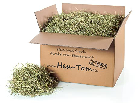 Heu-Tom ® 5kg frisches Timothy Heu 1.Schnitt direkt ab Hof Futter für Meerschweinchen Kaninchen Nager Hamster Hasen