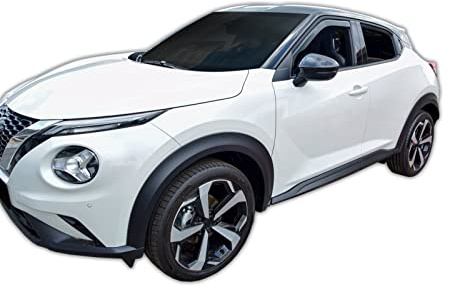 J&J AUTOMOTIVE Heko Déflecteurs d'air et de Vent pour Nissan Juke Depuis 2019, Lot de 2pcs, Teintés, Avant et Arrière, Aérodynamique