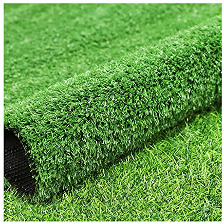 Estera de césped de césped Artificial Verde, Alfombra de césped Artificial para Exteriores, Respaldo de Goma con Orificios de drenaje-15 mm (Altura de césped de 15 mm)