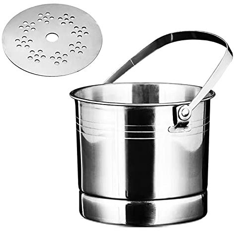 BTZHY Seau à Glace, Seau à Champagne Glaçons,Ensemble de Seau à Glace en Acier Inoxydable avec passoire 1L, Pince à Glace et bac à Glace, Portable isolé à Double paroi pour Garder la Glace congelé
