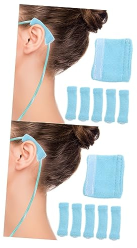 12 Pcs Mask Glasses Ear Pads Oxygen Hose Ear Cushion Oxygen tubing Ear Covers Cannula Cheek Protectors Cannula Ear wrap Anti-Pain Ear Pads Oxygen Tank Household Polyester Travel