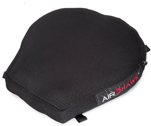 Airhawk 14 x 14 Cruiser Medium Motorcycle Seat Cushion with Mesh Cover - Lightweight Portable Inflatable Multi-Cell Air Pad, Cruiser Straps Included