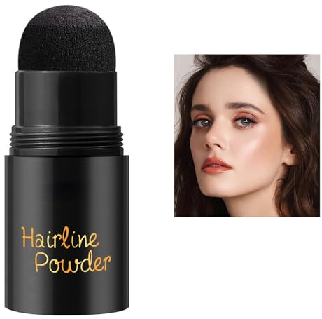 Hairline Powder - Instantly Hairline Shadow - Black Hair Powder - Quickly Cover Hairline - Waterproof and Sweatproof Hairline Cover for Thinning Hair - Hair Touch-Up for Root Concealer - 1.2g