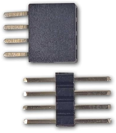 world-trading-net - 50er Set Miniatur Steckverbinder 4-polige, Rastermaß 1,27mm, Metallkontakte, Bronze beschichtet, Strom 1A, Spannung 30V