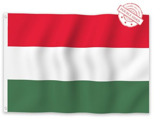 Aoihrraan Ungarn Flagge 90x150cm Doppelseitige Ungarische Nationalflagge Banner Für Feiern Im Freien Haus Garten Veranda Party Dekoration Fahnen Mit 2 Stabilen Ösen Präzision Maschine Genäht