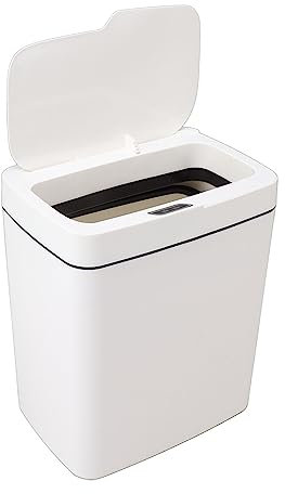 Jwthee Papelera de cocina con tapa, cubo de basura automático de baño de 18 litros con sensor de movimiento Touchless Papelera inteligente Papelera automática para baño dormitorio