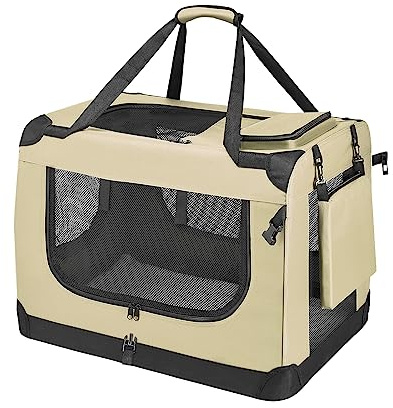 PISPET Hundetransportbox - Faltbare Hundetransporttasche mit Komfortpolsterung - Auch eine Gemütliches Hundehaus