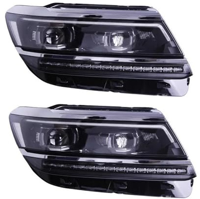 Proiettore Fanale Anteriore Per VW Per Tiguan 2017 2018 2019 2020 2021 Fari A LED Hid Testa Della Lampada Dell'occhio Di Angelo Bi Xenon Fascio Accessori Auto Lampada Anteriore Gruppo Fari Anteriori(X