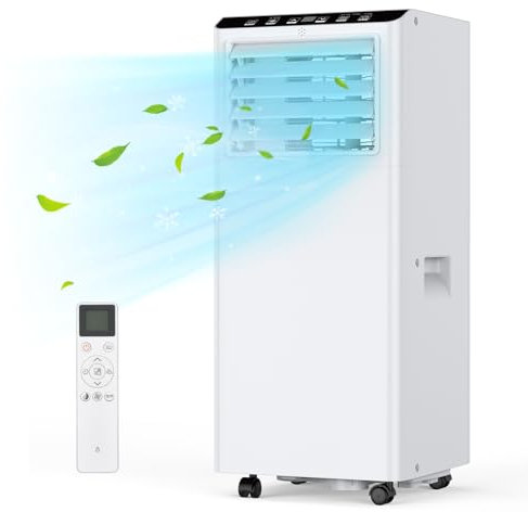 Climatizzatore Portatile, Condizionatore Clima Mobile 7000BTU, Funzione di Raffreddamento Ventilazione e Deumidificazione 2 velocità timer 24 Telecomando R290 Senza Unità Esterna
