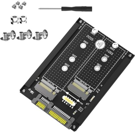 SATA 3.0 Solid State Disk Adapter Double Key Solid State Disk to 2.5 SATA 3.0 6Gbps Converter Adapter Card Socket E