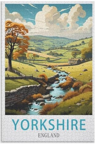 Educational Intellectual， Yorkshire England，Adults 1000 Piece Jigsaw Puzzle- Christmas，70x50，paper puzzle，AA-1221