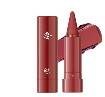 2 In 1 Lippenstift Und Lipliner Set Matt Nude 24 Stunden Halt, Wasserdichter Hochpigmentierter Lippenstift, Smudge Proof Velvety Finish, Ombre Effekt Langanhaltend (03)