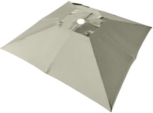 Toile d'ombrage de 3 x 3 m pour parasol déporté carré déporté – Housse de rechange pour parasol déporté – Housse de protection pour parasol déporté pour terrasse, piscine, jardin (taupe, double toit