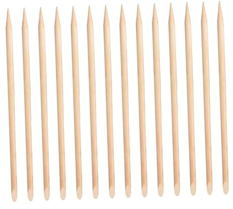 Cabilock Bâtonnets en Bois pour Cuticules 100pcs, Repousse-cuticules Jetables, Double Extrémité Pointue et Plate, Outil de Manucure pour Salon de Beauté