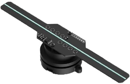 14CM 3D-Hologramm-Fan, 5V Mini-LED-Hologramm-Werbedisplay-Projektor for Halloween-Weihnachten Lebhafte Bilder