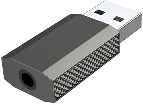 HVRFJXI Adaptateurs audio USB vers jack femelle 3,5 mm avec microphones texturés adaptés aux casques d'ordinateur portable de bureau Adaptateurs audio USB pour PC
