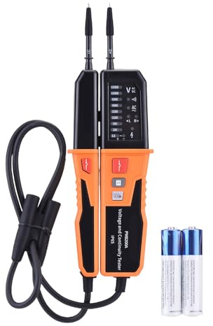 RASTKY Testeur de Tension Multifonction avec Construction Robuste Classée IP65 pour la Mesure de Tension AC DC et les Contrôles de continuité, Outil Essentiel pour les électriciens, Testeur CAT IV