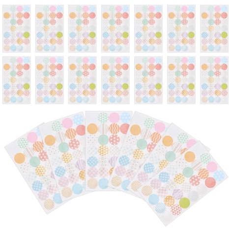 Lurrose Pegatinas de Refuerzo para Agujeros de Papel, 20 Hojas Adhesivas para Hojas Sueltas, Protectores de Perforación para Carpetas de Anillas, Tamaño Pequeño, Decoración y Reparación