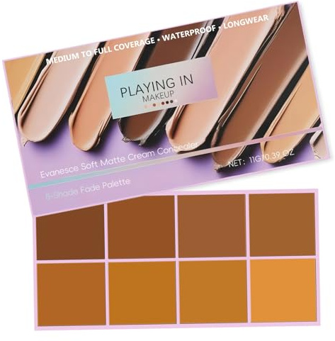 Paleta de correctores de 8 colores, maquillaje corrector de cobertura total mate suave, paleta de maquillaje correctora de color resistente al agua y duradera para rostro, ojeras, imperfecciones