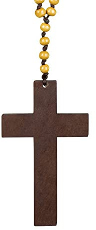 Boland 64331 Collier en bois Motif croix prière Multicolore