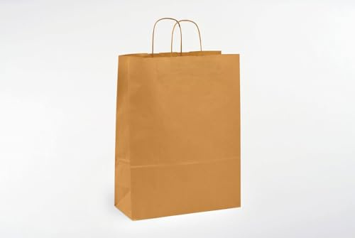 Saphir-Tec Papier-Tragetaschen TOPTWIST 40x16x45cm braun - 50 Stück