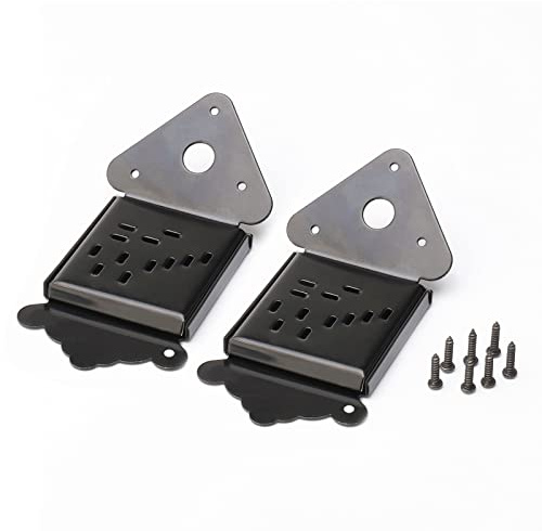 2PCS Black Traditional Tailpiece with Cover for Mandolin Guitar Maker