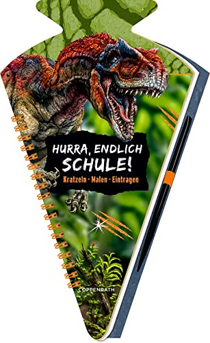 Schultüten-Kratzelbuch: Hurra, endlich Schule! - Kratzeln, Malen, Eintragen (T-Rex World) (Alben & Geschenke für Kinder)