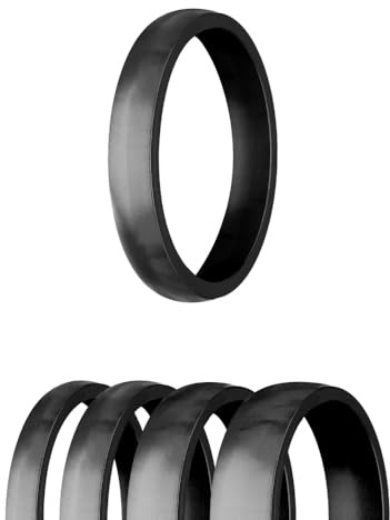 Treuheld® | Edelstahl Ring | Matt/Frosted | Schwarz | 48 Größen