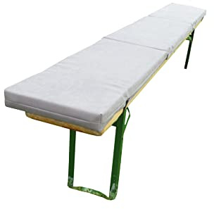 Biona Bankauflage für Bierbankgarnitur aus TeflonSilk (Bankauflage 220 x 25, grau)