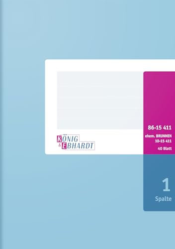 10X König & Ebhardt Spaltenbuch A5 1Spalte 40Bl