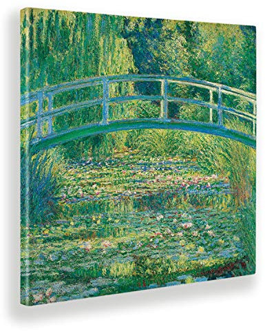 Giallobus - Gemälde - Claude Monet - Der Teich der Seerosen - Leinwand - 100x100 - Bereit zum Aufhängen - Moderne Gemälde für zu Hause